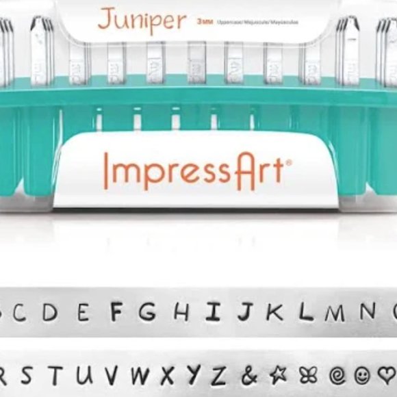 ImpressArt Juniper Uppercase Metal Stamps 3mm NIB - Picture 2 of 6